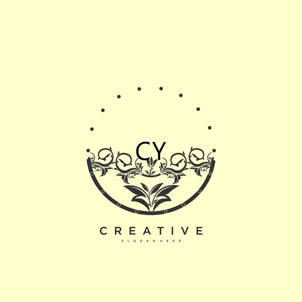 Beauty Vector Inicial Logo Art Logotipo Escritura Mano Firma Inicial — Archivo Imágenes Vectoriales