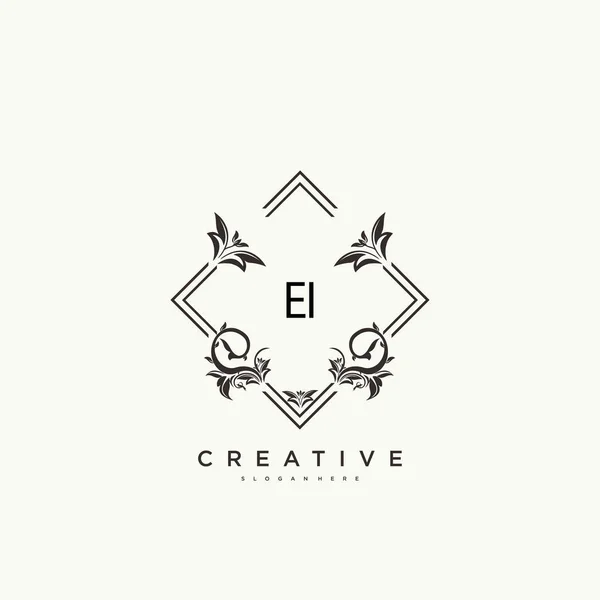 Beauty Vector Initial Logo Art Handwriting Logo Initial Signature Wedding — Archivo Imágenes Vectoriales