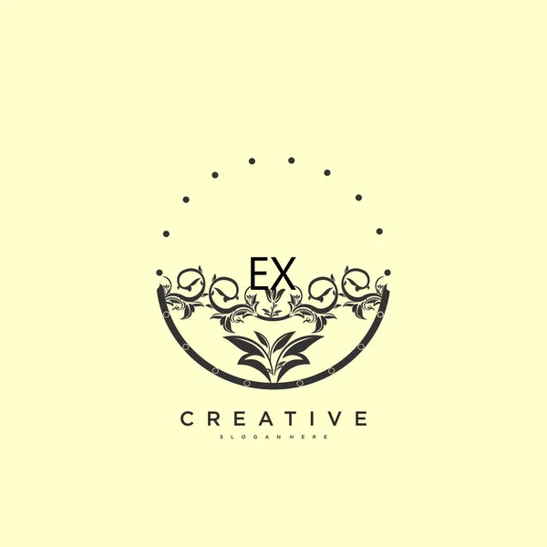 Beauty Vector Inicial Logo Art Logotipo Escritura Mano Firma Inicial — Vector de stock