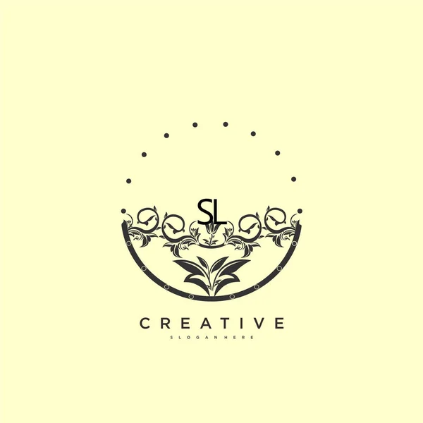 Beauty Vector Logo Iniziale Calligrafia Logo Art Design Firma Iniziale — Vettoriale Stock