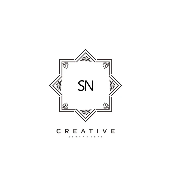 Skönhet Vektor Första Logotyp Handstil Logotyp Konst Design Första Signatur — Stock vektor