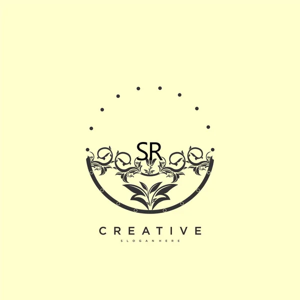 Beauty Vector Initial Logo Handschrift Logo Art Design Der Initialen — Stockvektor