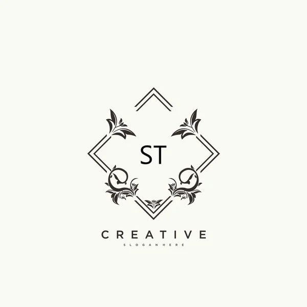 Beauty Vector Initial Logo Handwriting Logo Art Design Initial Signature — Stock Vector