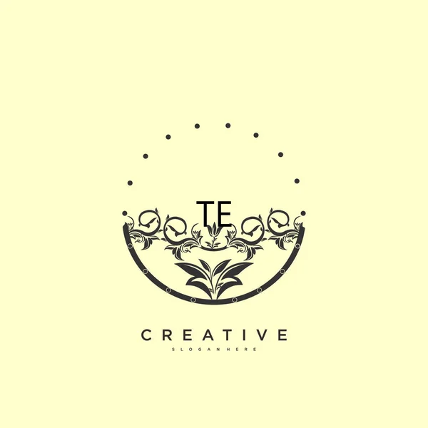 Beauty Vector Eerste Logo Handschrift Logo Art Design Van Eerste — Stockvector