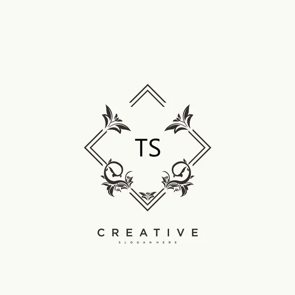 Beauty Vector Initial Logo Handwriting Logo Art Design Initial Signature — Stock Vector