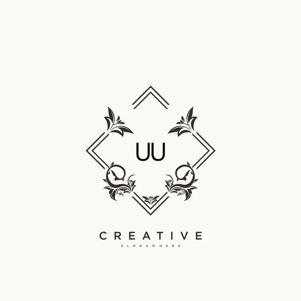 Beauty Vector Initial Logo Handschrift Logo Art Design Der Initialen — Stockvektor