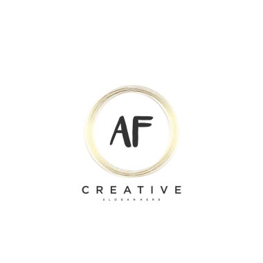 AF Güzellik Vektörü ilk logosu, ilk imzanın el yazısı sanat tasarımı, düğün, moda, mücevher, butik, çiçek ve botanik, herhangi bir şirket veya işletme için yaratıcı şablona sahip..