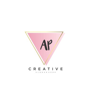 AP Beauty vector initial logo, handwriting logo art design of initial signature, wedding, fashion, jewerly, boutique, floral and botanical with creative template for any company or business.