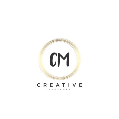 CM Beauty vektör ilk logo, el yazısı sanat tasarımı imza, düğün, moda, mücevher, butik, çiçek ve botanik herhangi bir şirket veya iş için yaratıcı şablona sahip..