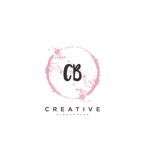 Beauty Vector Initial Logo Handschrift Logo Art Design Der Initialen — Stockvektor