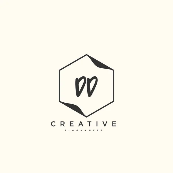 Beauty Vector Logo Iniziale Calligrafia Logo Art Design Firma Iniziale — Vettoriale Stock