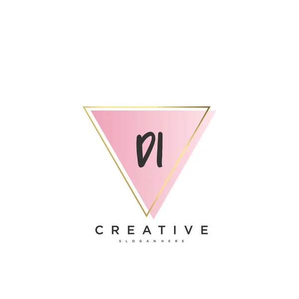 Beauty Vector Initial Logo Handschrift Logo Art Design Der Initialen — Stockvektor