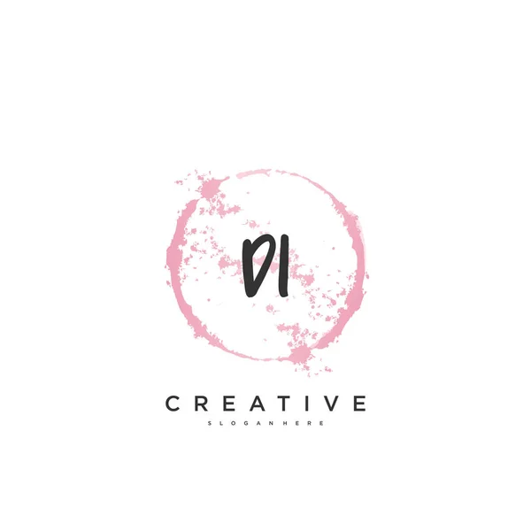 Beauty Vector Initial Logo Handschrift Logo Art Design Der Initialen — Stockvektor