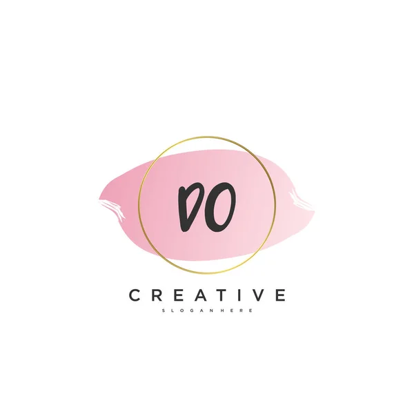 Beauty Vector Logo Inicial Diseño Arte Logotipo Escritura Mano Firma Gráficos Vectoriales