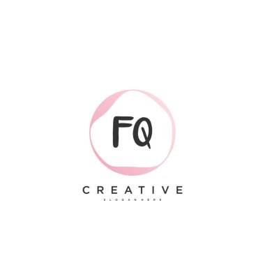 FQ Beauty vektör ilk logo, el yazısı sanat tasarımı imza, düğün, moda, mücevher, butik, çiçek ve botanik herhangi bir şirket veya iş için yaratıcı şablona sahip..