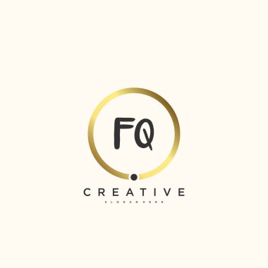 FQ Beauty vektör ilk logo, el yazısı sanat tasarımı imza, düğün, moda, mücevher, butik, çiçek ve botanik herhangi bir şirket veya iş için yaratıcı şablona sahip..