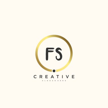 FS Beauty vektör ilk logo, el yazısı sanat tasarımı imza, düğün, moda, mücevher, butik, çiçek ve botanik herhangi bir şirket veya işletme için yaratıcı şablon ile.