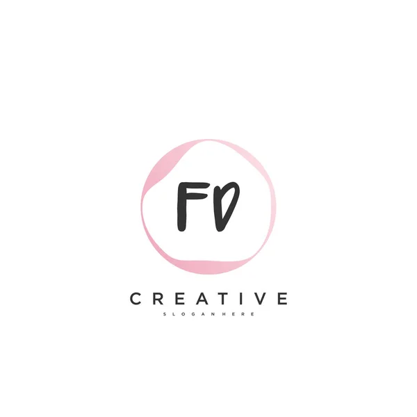 Beauty Vector Eerste Logo Handschrift Logo Art Design Van Eerste — Stockvector