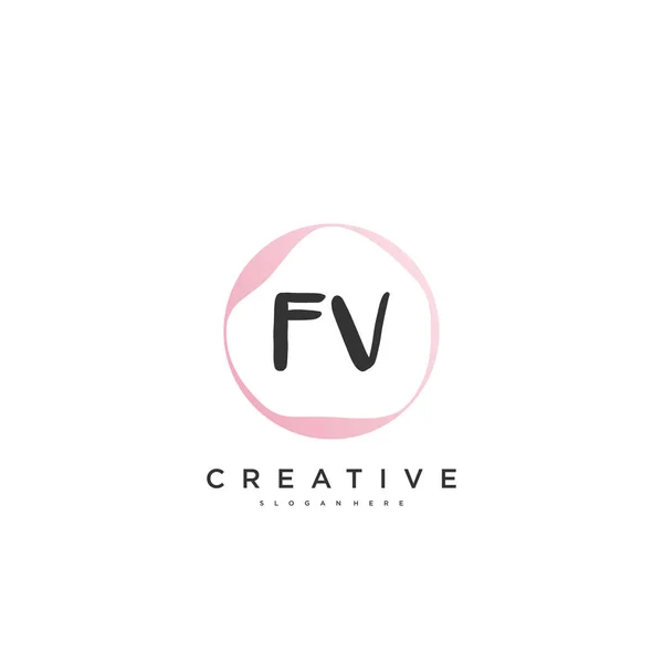 Beauty Vector Initial Logo Handwriting Logo Art Design Initial Signature — Stock Vector