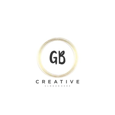 GB Güzellik vektörü ilk logosu, ilk imzanın el yazısı sanat tasarımı, düğün, moda, mücevher, butik, çiçek ve botanik, herhangi bir şirket veya işletme için yaratıcı şablona sahip..