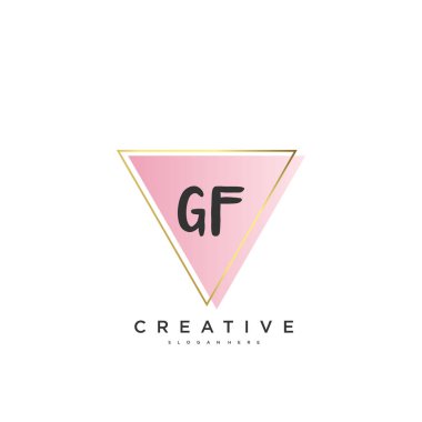 GF güzellik vektörü ilk logosu, ilk imzanın el yazısı sanat tasarımı, düğün, moda, mücevher, butik, çiçek ve botanik, herhangi bir şirket veya işletme için yaratıcı şablona sahip..