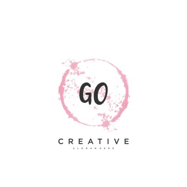 GO Beauty vektör başlangıç logosu, ilk imzanın el yazısı sanat tasarımı, düğün, moda, mücevher, butik, çiçek ve botanik herhangi bir şirket veya iş için yaratıcı şablona sahip..