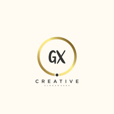 GX güzellik vektörü ilk logosu, ilk imzanın el yazısı sanat tasarımı, düğün, moda, mücevher, butik, çiçek ve botanik, herhangi bir şirket veya işletme için yaratıcı şablona sahip..