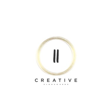 Il Beauty vektör ilk logo, el yazısı sanat tasarımı ilk imza, düğün, moda, mücevher, butik, çiçek ve botanik herhangi bir şirket veya işletme için yaratıcı şablon ile.