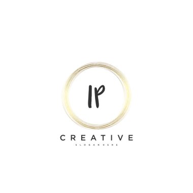 IP Beauty vektör başlangıç logosu, ilk imzanın el yazısı sanat tasarımı, düğün, moda, mücevher, butik, çiçek ve botanik, herhangi bir şirket veya işletme için yaratıcı şablona sahip..