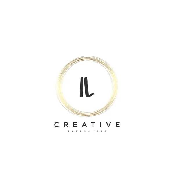 Beauty Vector Eerste Logo Handschrift Logo Art Design Van Eerste — Stockvector