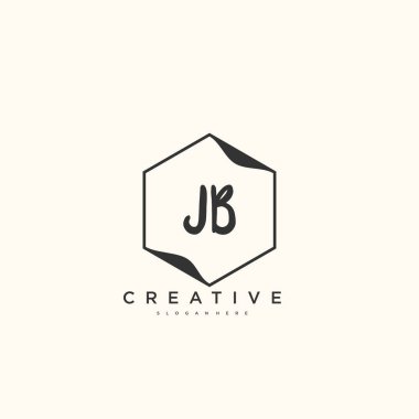 JB Beauty vektör ilk logo, el yazısı sanat tasarımı imza, düğün, moda, mücevher, butik, çiçek ve botanik herhangi bir şirket veya işletme için yaratıcı şablon ile.