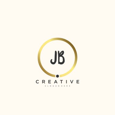 JB Beauty vektör ilk logo, el yazısı sanat tasarımı imza, düğün, moda, mücevher, butik, çiçek ve botanik herhangi bir şirket veya işletme için yaratıcı şablon ile.