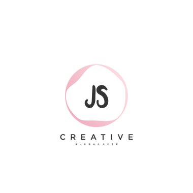 JS Güzellik vektörü ilk logosu, ilk imzanın el yazısı sanat tasarımı, düğün, moda, mücevher, butik, çiçek ve botanik, herhangi bir şirket veya iş için yaratıcı şablona sahip..