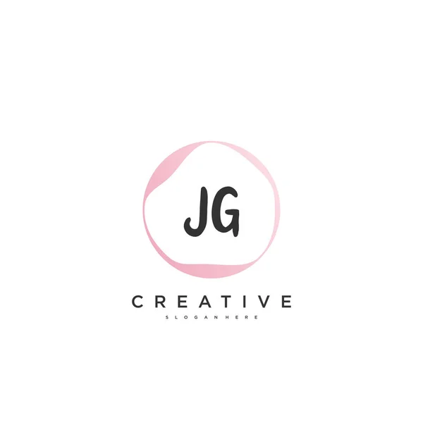 Logo Inicial Beauty Vector Diseño Arte Logotipo Escritura Mano Firma — Vector de stock