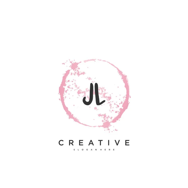 Beauty Vector Initial Logo Handschrift Logo Art Design Der Initialen — Stockvektor