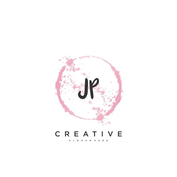 Logo Inicial Beauty Vector Diseño Arte Logotipo Escritura Mano Firma — Vector de stock