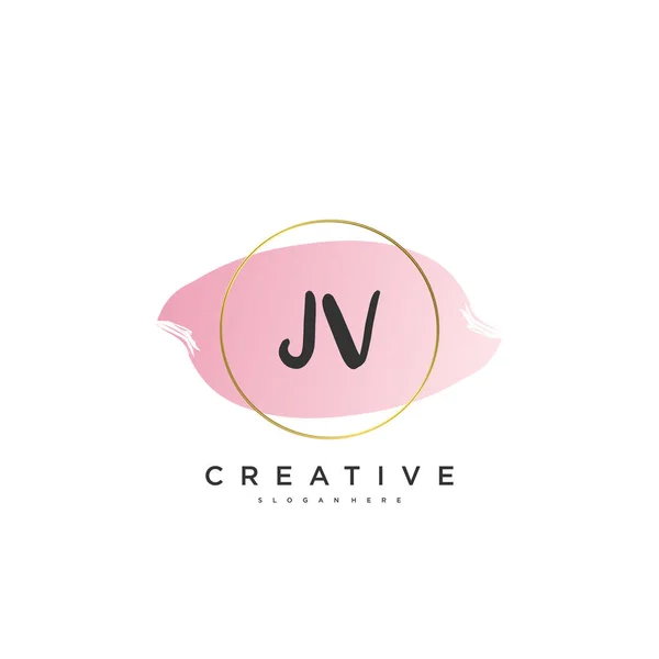 Beauty Vector Initial Logo Handwriting Logo Art Design Initial Signature — Stock Vector