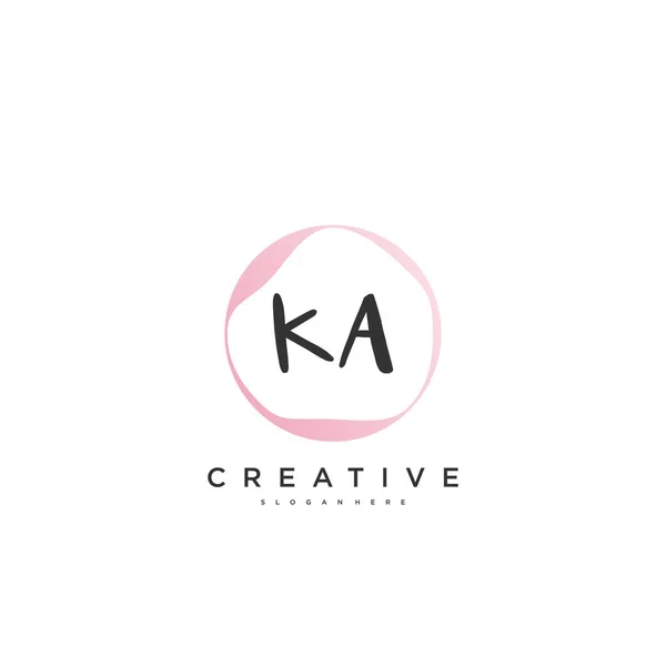 Beauty Vektor Initiallogo Handschrift Logo Art Design Der Initialen Unterschrift — Stockvektor