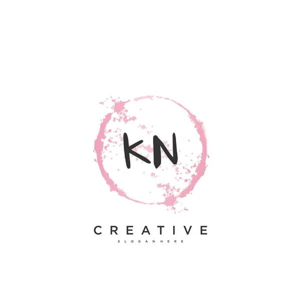 Beauty Vecteur Initial Logo Écriture Logo Art Design Signature Initiale — Image vectorielle