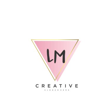 LM Güzellik Vektörü ilk logosu, ilk imzanın el yazısı sanat tasarımı, düğün, moda, mücevher, butik, çiçek ve botanik, herhangi bir şirket ya da işletme için yaratıcı şablona sahip..
