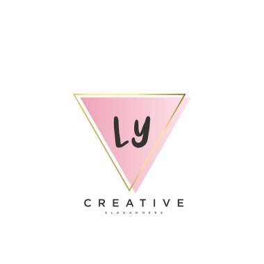 LY Beauty vektör ilk logo, el yazısı sanat tasarımı ilk imza, düğün, moda, mücevher, butik, çiçek ve botanik herhangi bir şirket veya iş için yaratıcı şablon ile.