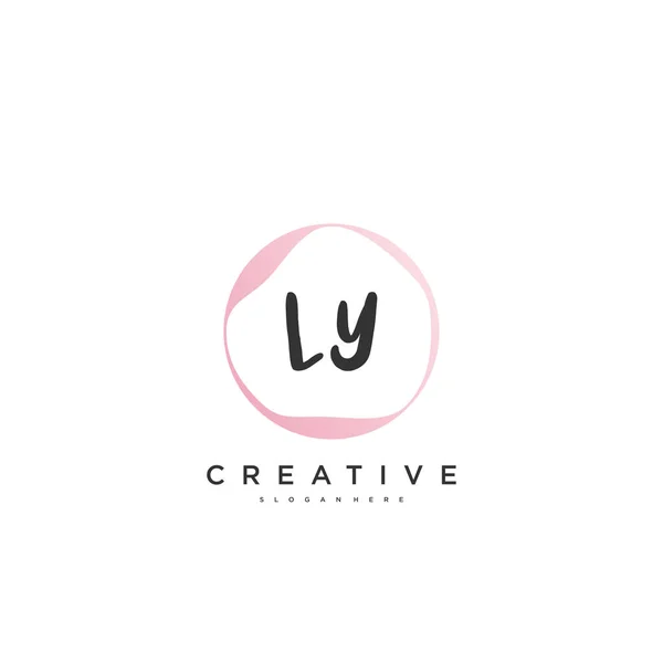 Beauty Vector Eerste Logo Handschrift Logo Art Design Van Eerste — Stockvector