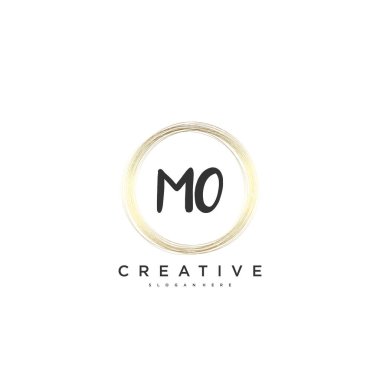 MO Güzellik Vektörü ilk logosu, ilk imzanın el yazısı sanat tasarımı, düğün, moda, mücevher, butik, çiçek ve botanik, herhangi bir şirket veya işletme için yaratıcı şablona sahip..