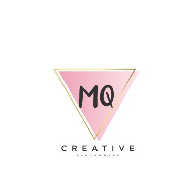 MQ Güzellik Vektörü ilk logosu, ilk imzanın el yazısı sanat tasarımı, düğün, moda, mücevher, butik, çiçek ve botanik, herhangi bir şirket veya işletme için yaratıcı şablona sahip..