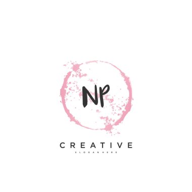 NP Güzellik Vektörü ilk logosu, ilk imzanın el yazısı sanat tasarımı, düğün, moda, mücevher, butik, çiçek ve botanik, herhangi bir şirket veya işletme için yaratıcı şablona sahip..