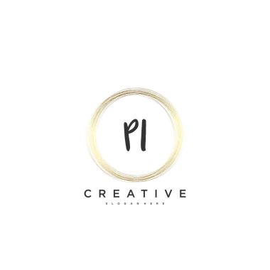 PI Beauty vektör başlangıç logosu, ilk imzanın el yazısı sanat tasarımı, düğün, moda, mücevher, butik, çiçek ve botanik herhangi bir şirket veya iş için yaratıcı şablona sahip..