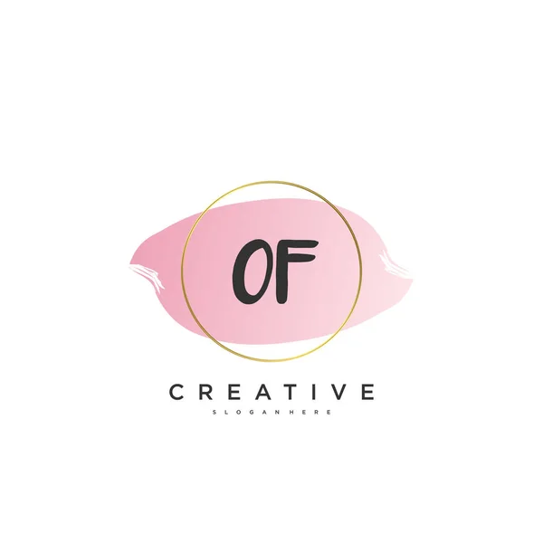 Beauty Vector Eerste Logo Handschrift Logo Art Design Van Eerste — Stockvector