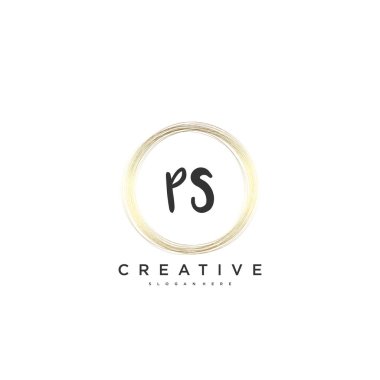 Not: Başlangıç logosu, ilk imzanın el yazısı sanat tasarımı, düğün, moda, mücevher, butik, çiçek ve botanik, herhangi bir şirket veya işletme için yaratıcı şablona sahip..