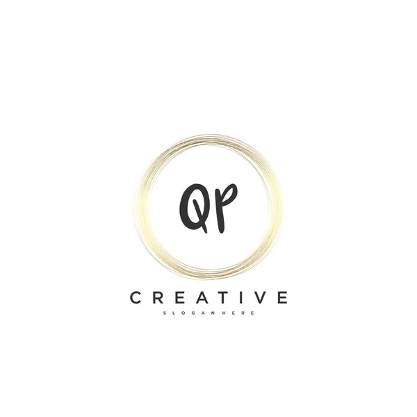 Beauty Vector Eerste Logo Handschrift Logo Art Design Van Eerste — Stockvector