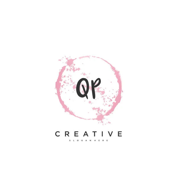 Beauty Vector Eerste Logo Handschrift Logo Art Design Van Eerste — Stockvector